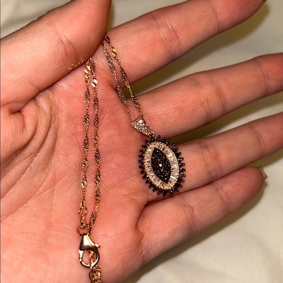 Brown And White Cubic Zirconia 18k Rose Gold Over Silver Set - Picture 2 of 4